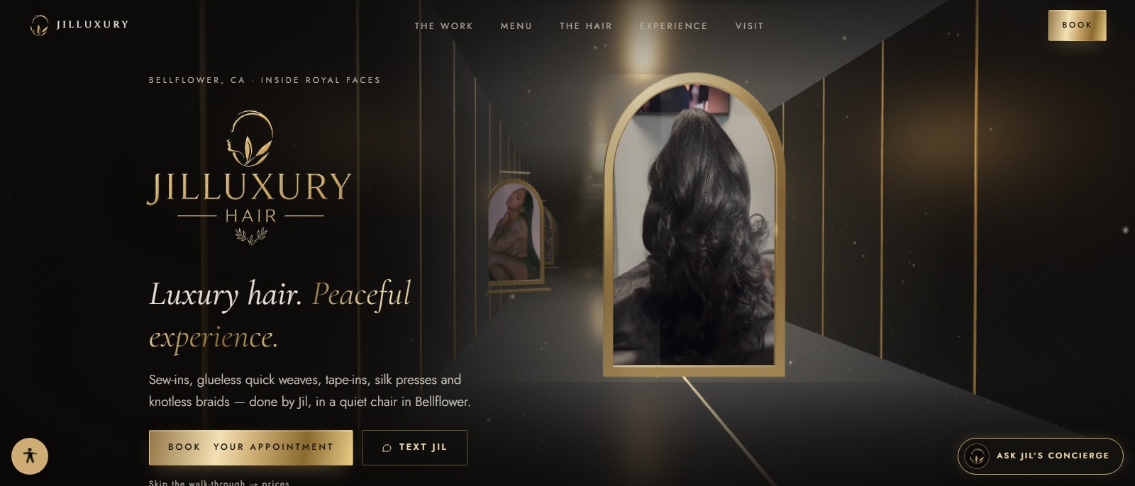 Jilluxury Hair — live site